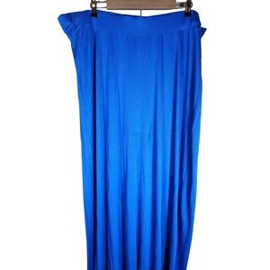 a.n.a Women's Blue Rayon Maxi Skirt SZ 3X